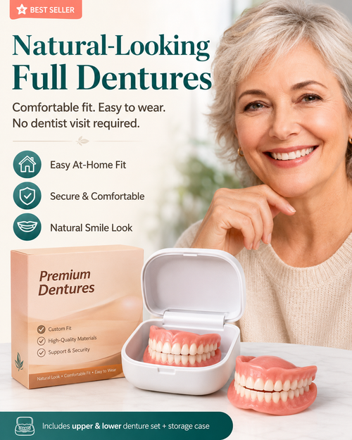 🔥 Custom-Fit Instant Smile Dentures – Natural Look & Comfort Fit | 50% OFF Today