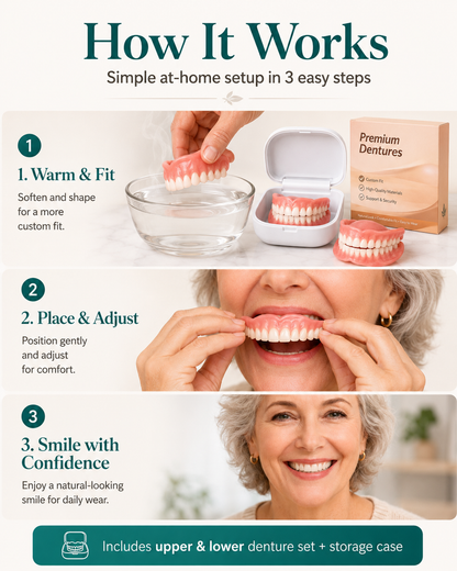 🔥 Custom-Fit Instant Smile Dentures – Natural Look & Comfort Fit | 50% OFF Today