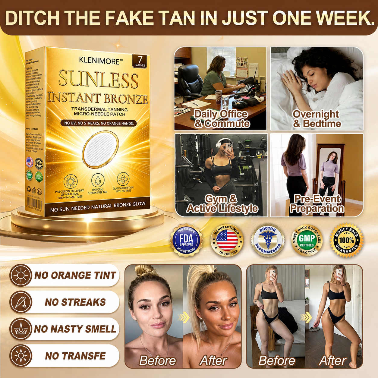 𝑶𝒇𝒇𝒊𝒄𝒊𝒂𝒍 𝑺𝒕𝒐𝒓𝒆 | ☀️☀️ KLENIMORE® 𝐒𝐮𝐧𝐥𝐞𝐬𝐬 𝐈𝐧𝐬𝐭𝐚𝐧𝐭 𝐁𝐫𝐨𝐧𝐳𝐞 𝐓𝐚𝐧𝐧𝐢𝐧𝐠 𝐌𝐢𝐜𝐫𝐨𝐧𝐞𝐞𝐝𝐥𝐞 𝐏𝐚𝐭𝐜𝐡