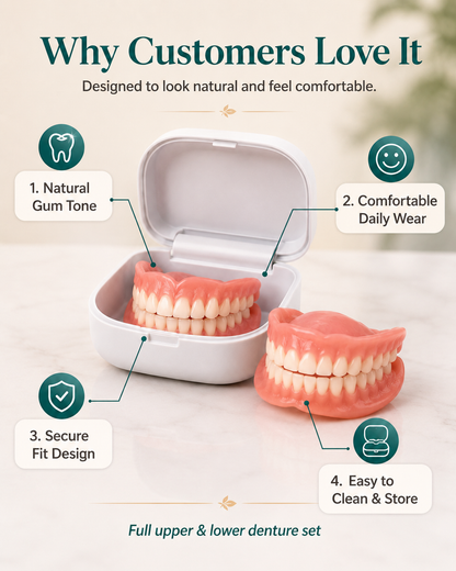 🔥 Custom-Fit Instant Smile Dentures – Natural Look & Comfort Fit | 50% OFF Today