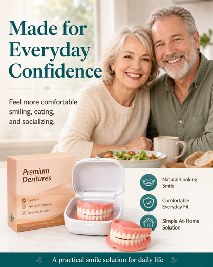 🔥 Custom-Fit Instant Smile Dentures – Natural Look & Comfort Fit | 50% OFF Today